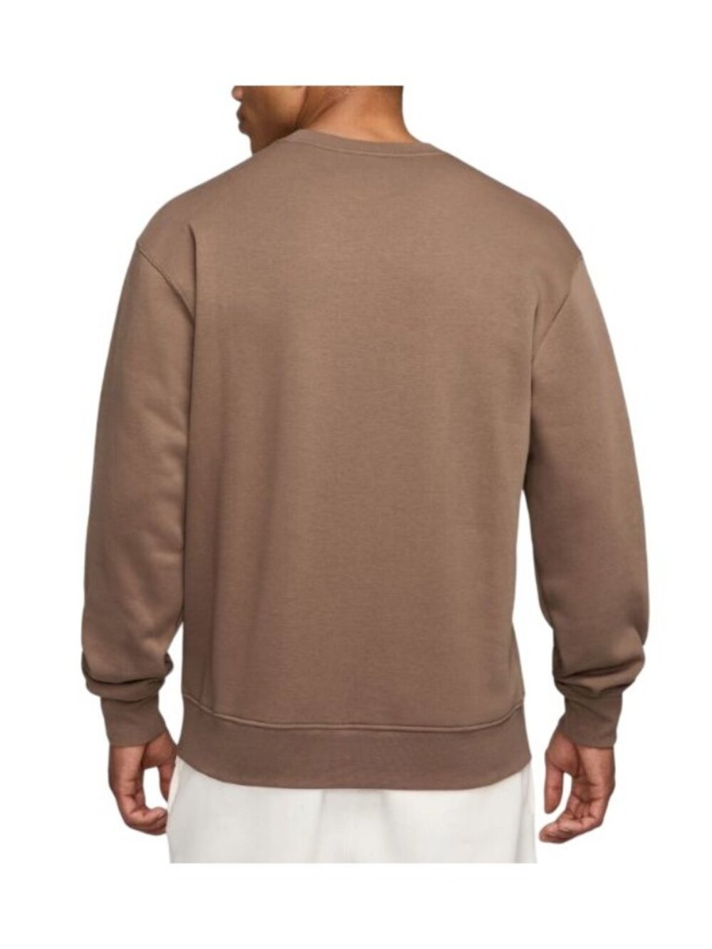 Nike Men's Jordan Essential Holiday Fleece Crew Brown Size L NEW WITH TAGS! - Picture 2 of 3